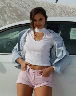 Alejandra Cobos In Pink Shorts